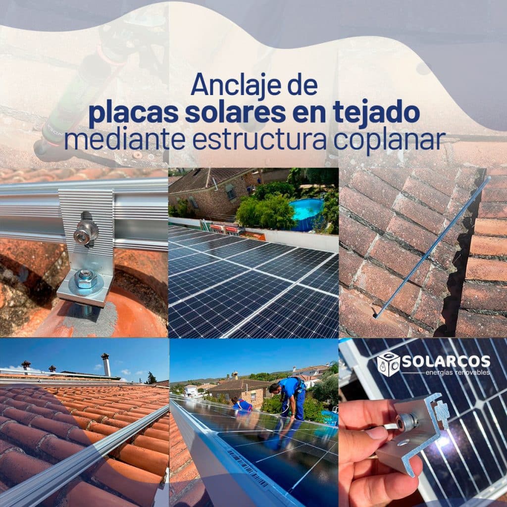 Anclaje de placas solares en estructura coplanar